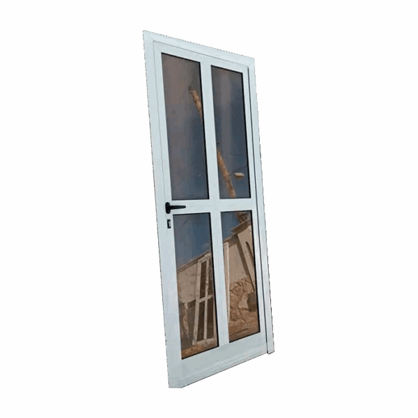 Puerta Moderna Blanca con Paneles de Vidrio