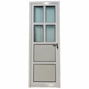 Puerta Clásica Blanca con Cuarterones de Vidrio