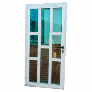 Puerta Moderna con Paneles de Vidrio Vertical