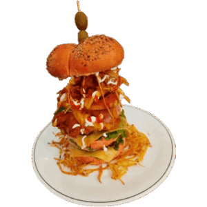 Pan con hamburguesa especial